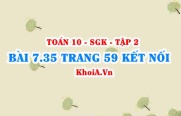 Bài 7.35 trang 59 Toán 10 Kết nối tri thức Tập 2